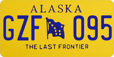 AK license plate GZF095