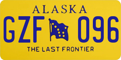 AK license plate GZF096