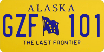 AK license plate GZF101