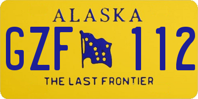 AK license plate GZF112