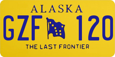 AK license plate GZF120