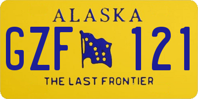 AK license plate GZF121