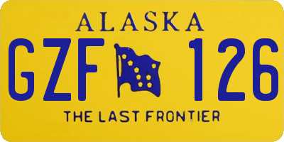 AK license plate GZF126