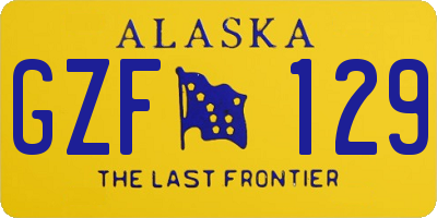 AK license plate GZF129