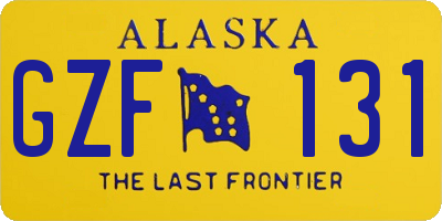 AK license plate GZF131