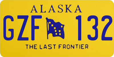 AK license plate GZF132