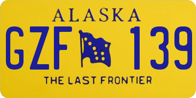 AK license plate GZF139