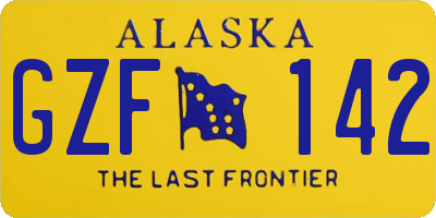 AK license plate GZF142