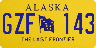 AK license plate GZF143