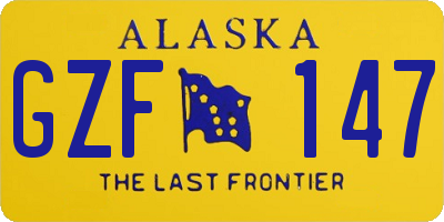AK license plate GZF147