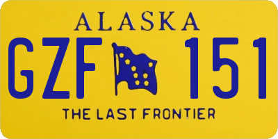 AK license plate GZF151