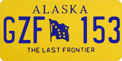 AK license plate GZF153