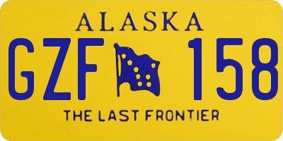 AK license plate GZF158