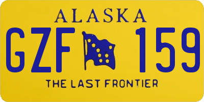 AK license plate GZF159