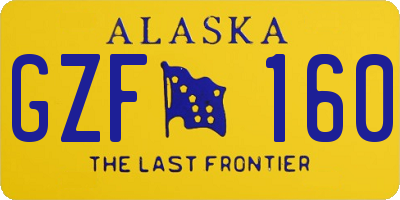 AK license plate GZF160