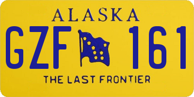 AK license plate GZF161