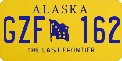 AK license plate GZF162