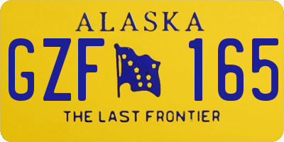 AK license plate GZF165
