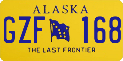 AK license plate GZF168