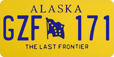 AK license plate GZF171