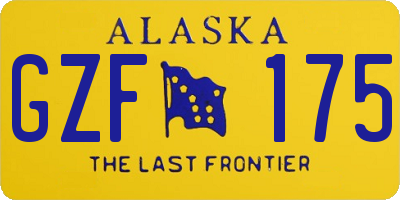 AK license plate GZF175