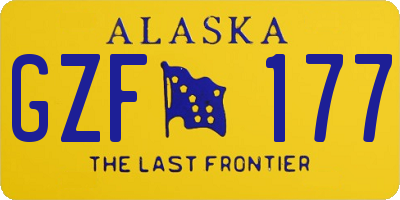 AK license plate GZF177