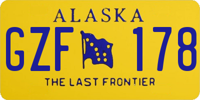 AK license plate GZF178