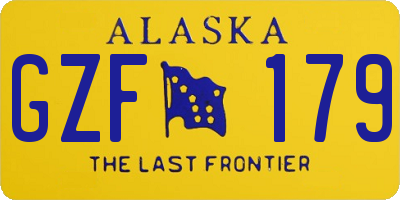 AK license plate GZF179