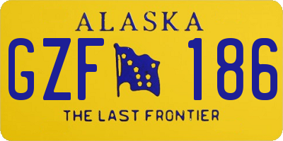 AK license plate GZF186