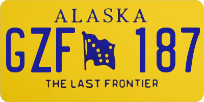 AK license plate GZF187
