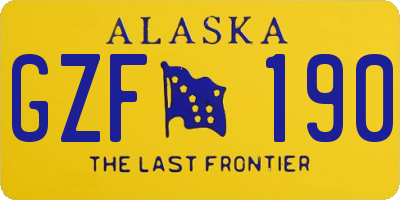 AK license plate GZF190