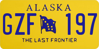 AK license plate GZF197