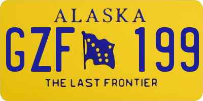 AK license plate GZF199