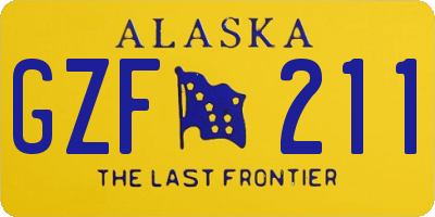 AK license plate GZF211
