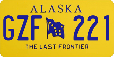 AK license plate GZF221