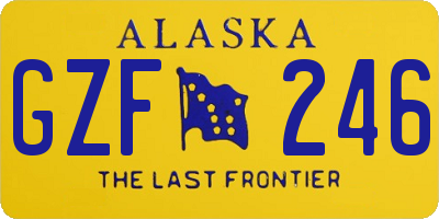 AK license plate GZF246