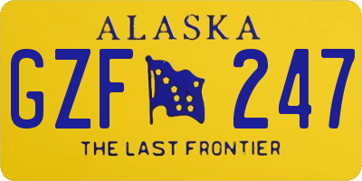 AK license plate GZF247