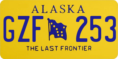 AK license plate GZF253