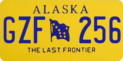 AK license plate GZF256