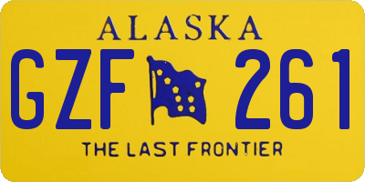 AK license plate GZF261