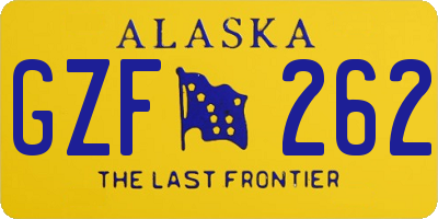 AK license plate GZF262