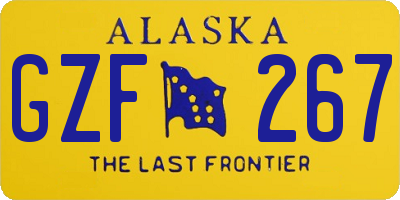 AK license plate GZF267