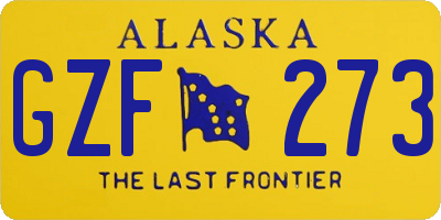 AK license plate GZF273