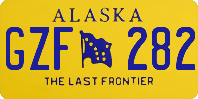 AK license plate GZF282