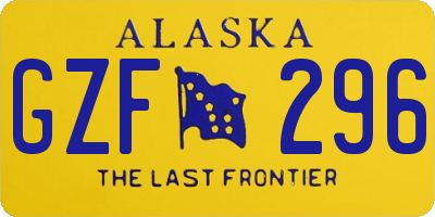AK license plate GZF296