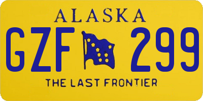 AK license plate GZF299