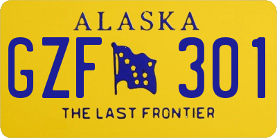 AK license plate GZF301