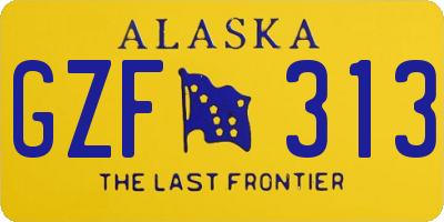 AK license plate GZF313