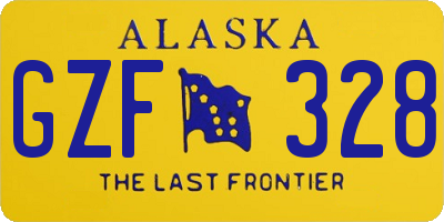AK license plate GZF328