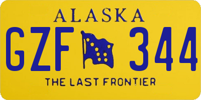 AK license plate GZF344